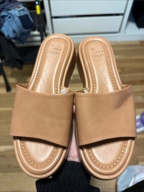 a new day Cognac Slide Sandals for Women